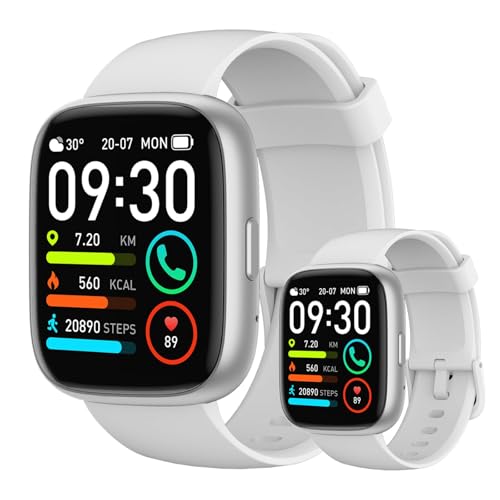 Smartwatch für Damen und Herren, HD-Smartwatch mit über 110 Sportmodi, Fitness-Tracker, Schrittzähler mit Bluetooth-Anrufen