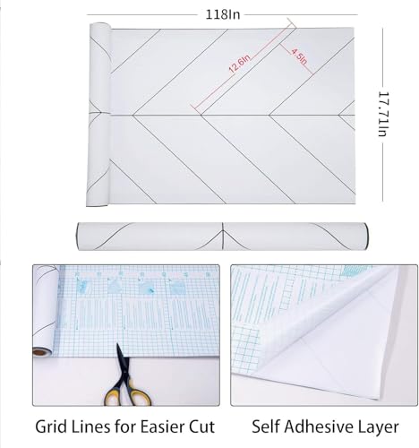 Image of White Line Wallpaper for Wall - Peel and Stick Self Adhesive Removable Waterproof PVC Wall Sticker for Home & Office Decor 45 x 300 CM (Pack of 1)
