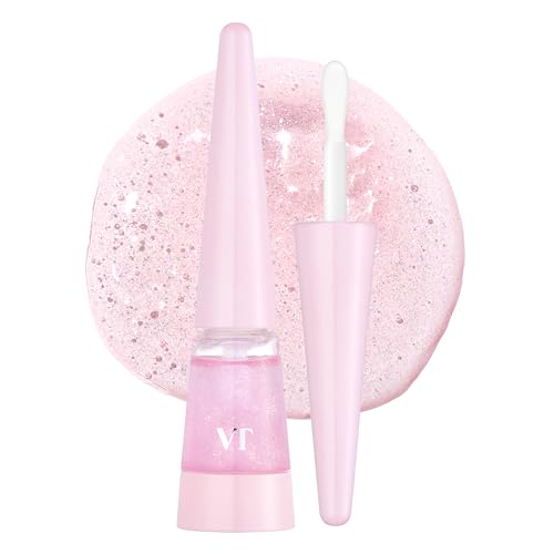 Image of VT COSMETICS Reedle Shot Lip Plumper in Twinkle & Glitter, Hydrating Plumping Lip Gloss, High Shine Glitter Finish, Infused with Jojoba Oil, Korean Beauty Makeup, 0.15 oz.