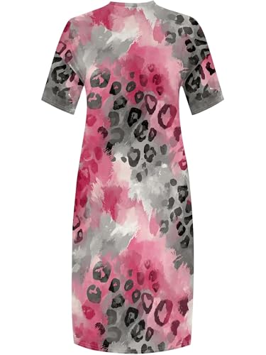 Image of PinkPatty Women's Plus Size Short Sleeve Maxi Dress Casual Loose V Neck Long Dress with Pockets