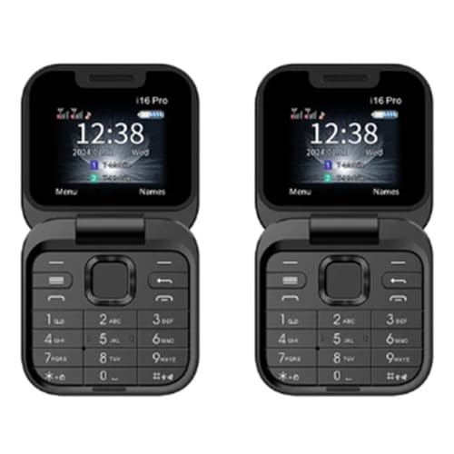 Verasail Mini Flip-Mobiltelefon med FM-Radio och 2SIM (Svart)