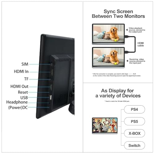 Televisor para reposacabezas de coche de 4GB 64GB y pantalla multimedia Android 12 con WiFi 4