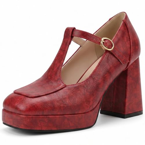 Chaussures habillées vintage femme à talon bloc et plateforme pour un style rétro