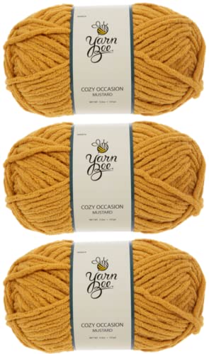 Hobby Lobby Mustard Yarn Bee Cozy Occasion Yarn-Set of 3, Mustard-Set