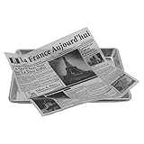 12' x 12' White Food-Safe French Newsprint Liner, Food Basket Liner, Deli Wrap, Clipper Mill by GET...