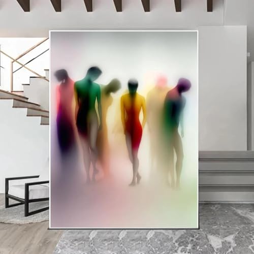 Affiche abstraite de figures floues YAJNILUCK 60x90 cm