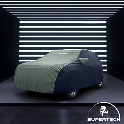 Image of NEODRIFT 'SuperTech' Car Cover for Hyundai Verna (100% Water-Resistant, All Weather Protection, Tailored Fit, Multi-Layered and Breathable Fabric) (Colour: L.Green+Black) (Model: 2023-2026)
