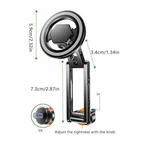 Support de téléphone vis 6,35 mm réglable et rotatif pour smartphone universel - 5