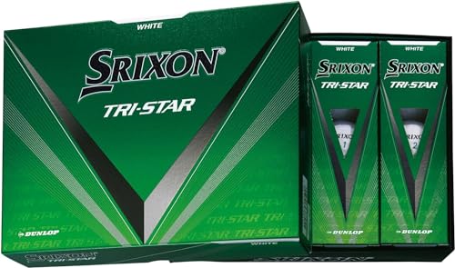 スリクソン トライスター TRI-STAR ホワイト 2ダースセット ゴルフボール 24球 2024 ※オリジナル清掃シートセット 2枚目