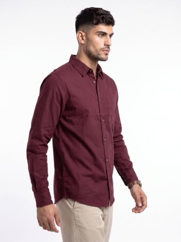Image of Amazon Brand - INKAST Men Solid Cotton Shirt | Casual Wear | Basic Essential Plain Everyday & Office Wear | Full Sleeve | Regular Fit