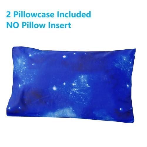 SDIII 3PCS Blue Galaxy Duvet Cover Set Queen, 1 Duvet Cover and 2 Pillowcase, Cute Duvet Cover for Kids Boys Girls and Teens, Zipper and Corner Ties - Image 7