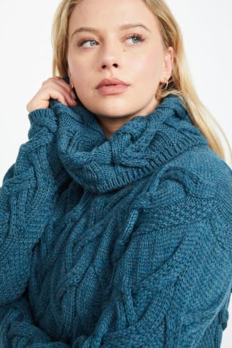 Image of Soft Merino Chunky Cable Cowl Aran Sweater by Aran Woollen Mills