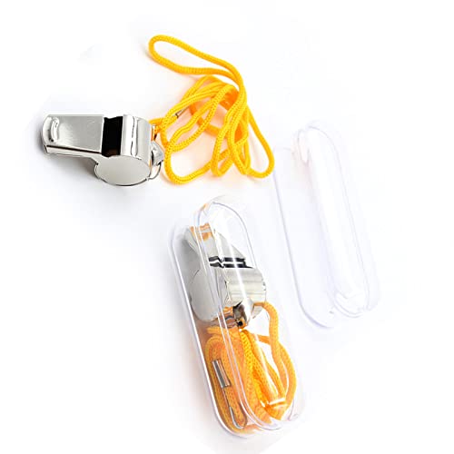 Pack de 10 silbatos de acero inoxidable con cuerda miniatura 1