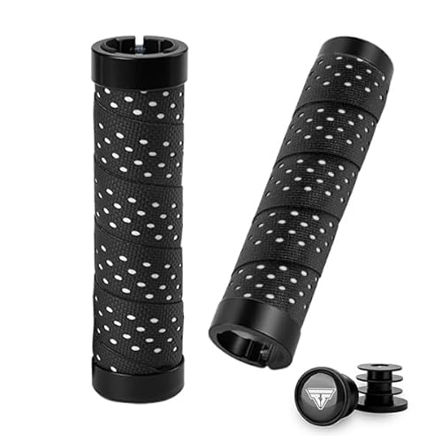 Lock-on Bike Grips, [125mm] Mountain Bike Handlebar Grips, Soft EVA Foam & Anti-Slip PU Cover, Ergonomic Comfort Grip for MTB, BMX, E-Bike, Cruiser
