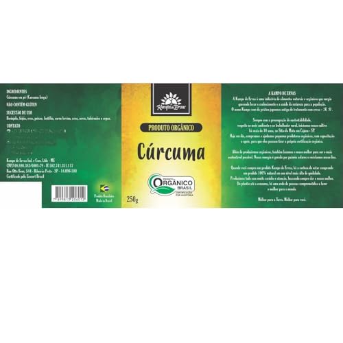 Cúrcuma Orgânica em Pó Frasco 250g - Kampo de Ervas