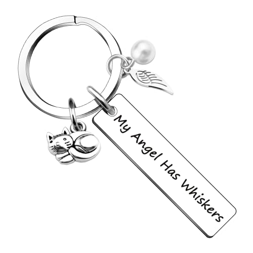 MigPio Cat Remembrance Gift Cat Memorial Gifts for Loss of Cats Pet Memorial Gifts for Cats Loss Sympathy Gift's for Cat’s Lover Family Friends Cat’s Passing Away Gift-My Angel Has Whiskers