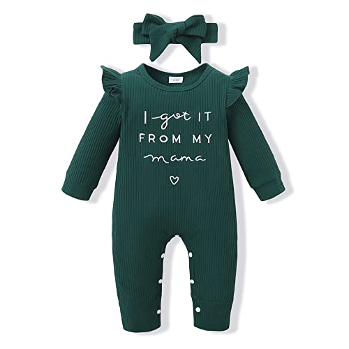 Infant Baby Clothes Girl Winter Outfits Baby Girl Clothing Ruffle Layered Long Sleeve Jumpsuit Fall Baby Girl Romper 12-18 months