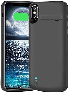 BAHOND Battery Case for iPhone X/XS, 5000mAh Rechargeable Battery Charging Case, External Battery Charger Case, Adds 2X Extra Juice, Support Wire Headphones (5.8 inch)