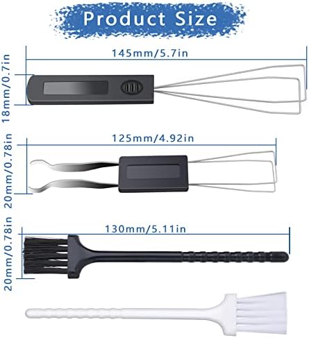 cobee Keycap Puller Set, 2 Pieces Keycap Remover with 2 Keyboard Brush Keycap Switch Puller Key Caps Removal Tool with Brushs for Mechanical Keyboard