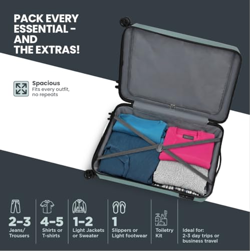 Image of Kamiliant by American Tourister 2 Pc Harrier Edge 8W Set 56 Cm & 68 Cm - Small & Medium Polypropylene(PP) Hardside 8 Wheels Spinner Luggage Set /Trolley Bag Set (Slate Grey)