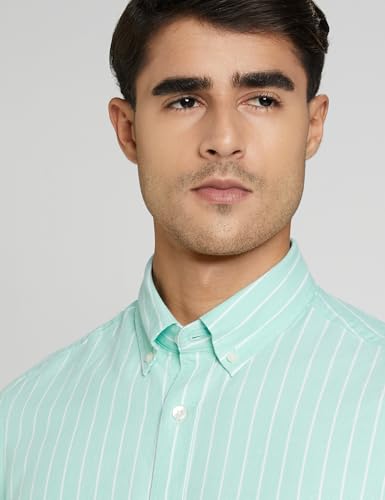 Image of U.S. Polo ASSN. Men's Yarn Dyed Oxford Stripe Spread Collar Full Sleeve Shirts