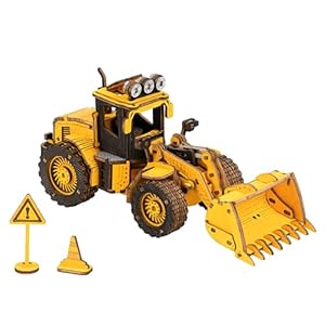 RoWood 3D-puzzel, bulldozer, modelbouw van hout, doe-het-zelf houten puzzel, modelbouwset voor volwassenen en kinderen, cadeaus voor mannen en vrouwen