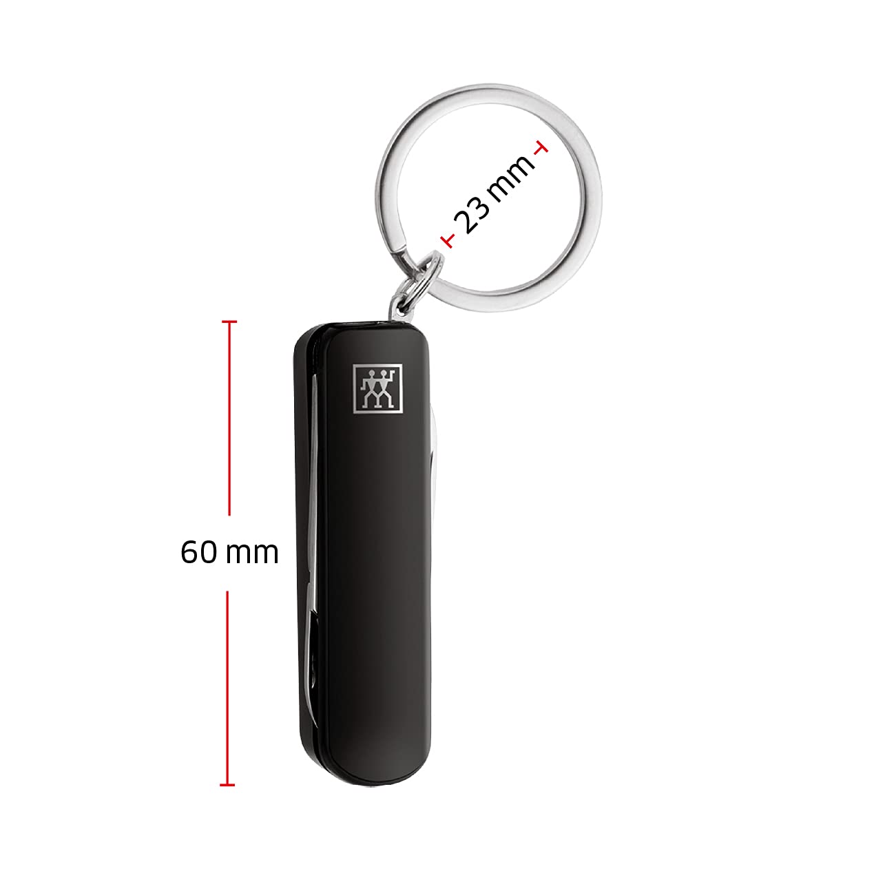 ZWILLING Maniküre Multi-Tool mit Schlüsselanhänger im Reiseformat Edelstahl, Schwarz