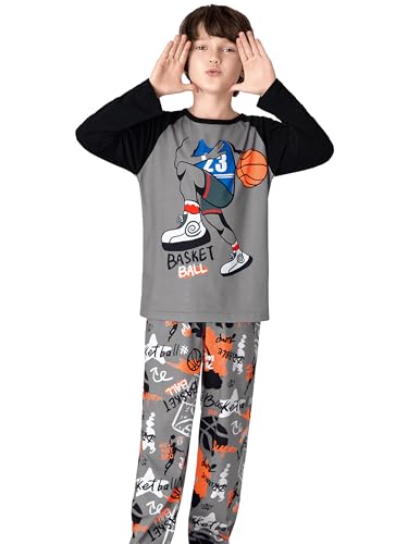 Beezizac Little & Big Boys Pajamas 2-Piece Cool Cozy Long Sleeve & Pants PJ Set Soft Kid Outfits Size 6-183