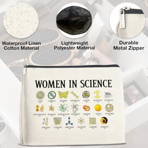 Makeup Bag Gifts for Science Teachers Science Lovers Woman in Science Cosmetic Bag Zipper Makeup Pouch3