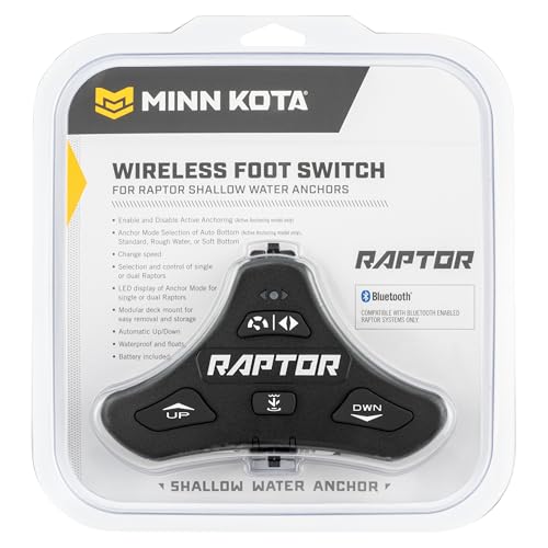 Pédale Bluetooth Minn Kota Raptor commande d'ancrage double sans fil