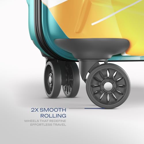 Image of Safari Luma Neo 8 Wheels Set of 2 (Cabin + Medium) Trolley Bags, Hard Case Printed Polycarbonate, 360 Degree Wheeling Carry-on & Check-in Luggage, Suitcase for Travel, Trolley Bags for Travel, Multi