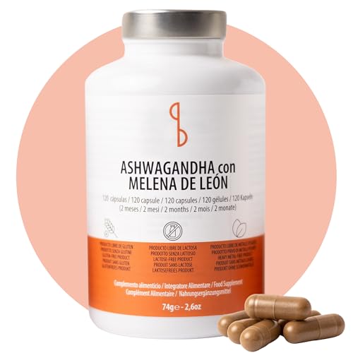 Norte Organics - Ashwagandha con Melena de Leon | Adaptógenos Anti-Estrés y Nootropicos Memoria y Concentracion | Lions Mane y Ashwagandha con Pimienta Negra | Complementos Alimenticios en Cápsulas