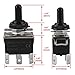Baomain 1-Pack Waterproof Toggle Switch,ON-Off-ON DPDT 6-Pin 15V/250V AC,12mm mounting Hole,1/4