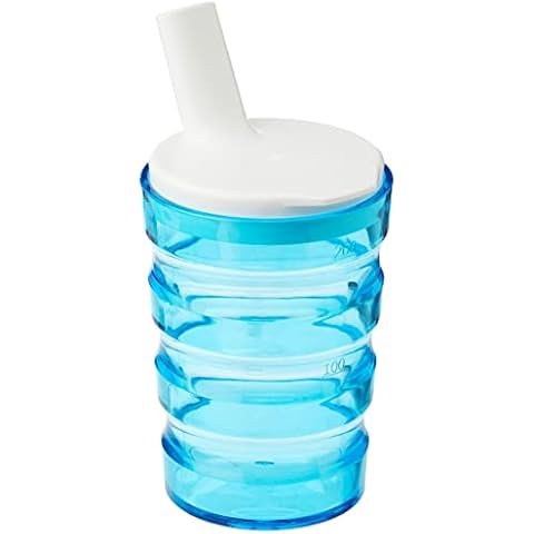 Performance Health Sure Grip Cup, Non Spill Mug, Portable Travel Mug with Straw Lid for Children, Elderly and Disabled - 200 ml Blue Colour Cover