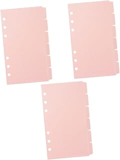 VILLCASE 18 Folhas Divisores De Índice De Papel Deslizante 6 Divisórias De Papel De Anel Páginas De Fotos Para Álbum De Fotos Inserções De Manga De Foto Abas De Fichário Página Abas De