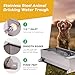 Automatic Livestock Water Trough Stainless Steel Animal Drinking Water Bowl Dispenser with Float Valve Kit Large Capacity Outdoor Animal Self Filling Horse Trough for Dog Horse Pig Cow Goat