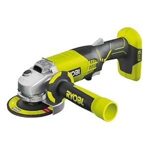 RYOBI ONE+ accu-haakse slijper R18AG-0 (boordiameter 22 mm, schijfdiameter 115 mm, 2-traps, niet-vergrendelbare aanschakelaar, zonder accu en oplader)