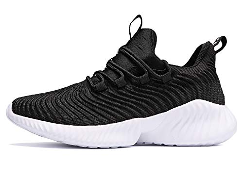 Image of JMFCHI Boys Girls Kids Sneakers Knitted Mesh Running Tennis Athletic Shoes