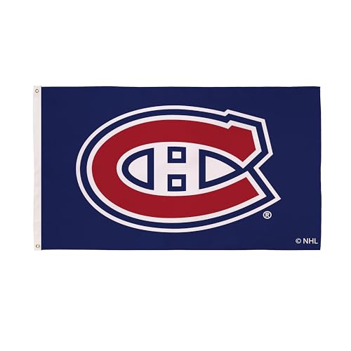 Team Sports America NHL Montreal Canadiens 3' x 5' Outdoor Durable Flag with Grommets, Heavy Duty Flag & Banner for Outdoor Garden Patio, Indoor Wall Decor Flag, Works with Flag Poles for House