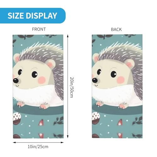 Neck Gaiter Face Mask UV Protector Scarf Breathable Windproof Face Cover Cute cartoon hedgehog Balaclava Summer Cooling Gator Cover Seamless Bandana Head Wrap for Men Women3