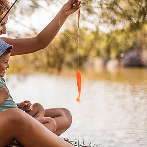 Phefop Attiri Pesca 20 Pezzi di 7,5 Cm di Pesca Liscia di (ORANGE)