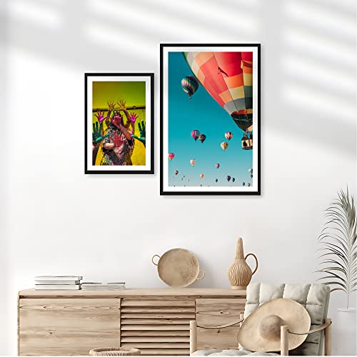 Image of Ritwika's Set of 2 Personalized Collage Frames With Your Photo In 2 Sizes, One 8X12 & One 12X18 Inches | Gift For Anniversary, Birthday, Wedding, Couples With Two Frame Colour