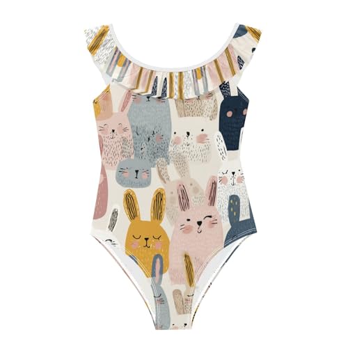 Traje de baño para niñas de 3 a 6 años bañador de natación infantil ropa de playa elástica SyXIOP