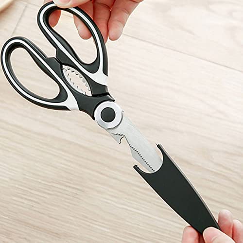 Schere, geeignet für Büro und Handarbeit, Edelstahlmaterial, Größe: 20,5 * 9,2 cm, mit schwarzem, bequemem Griff