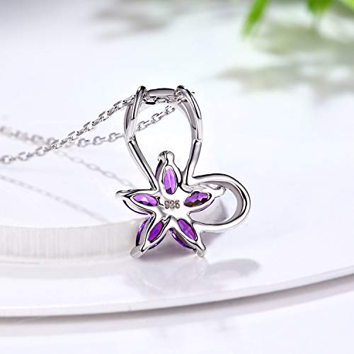 Collier améthyste naturelle en argent 925 idéal pour vos soirées - 4