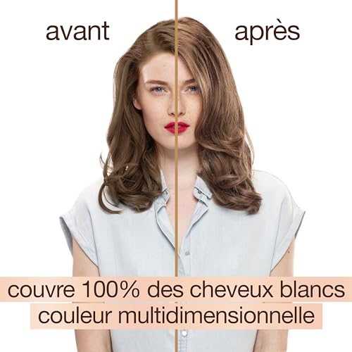 Garnier - Coloration Permanente - Sans Ammoniaque - 90% d'Ingrédients d'Origine Naturelle - Beurre de Karité - 100% Couverture Cheveux Blancs - Starter Kit - Blond Foncé Café Crème (7.12)