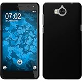 PhoneNatic Hülle kompatibel mit Huawei Y5 2017 - Hülle schwarz gummiert Hard-case + 2 Schutzfolien