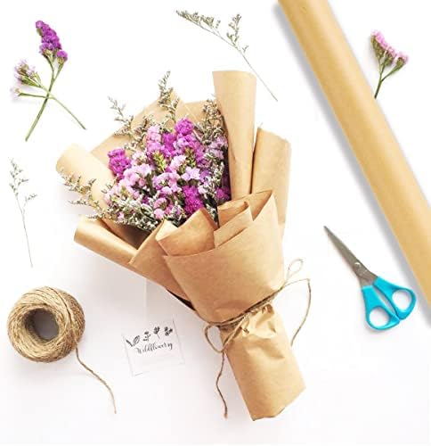 Brown Kraft Paper Roll - HCSSZ Wrapping Paper Roll 44CM Width, Paper Packing Roll,100% Biodegradable and Recylable- Ideal Arts, Crafts, Gifts, Postal, Shipping, Wrapping