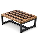 DiDiBirDi Trittstuhl mit 159 kg Tragfähigkeit - Anti-Rutsch-Gummi-Füße, brauner Holz-Design, Allzweck für Küche, Schlafzimmer & Badezimmer