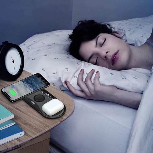 Carregador Sem Fio 3 em 1! Compatível Com Apple iPhone/iWatch/AirPods, iPhone 15 14,13,12,11 (Pro, P